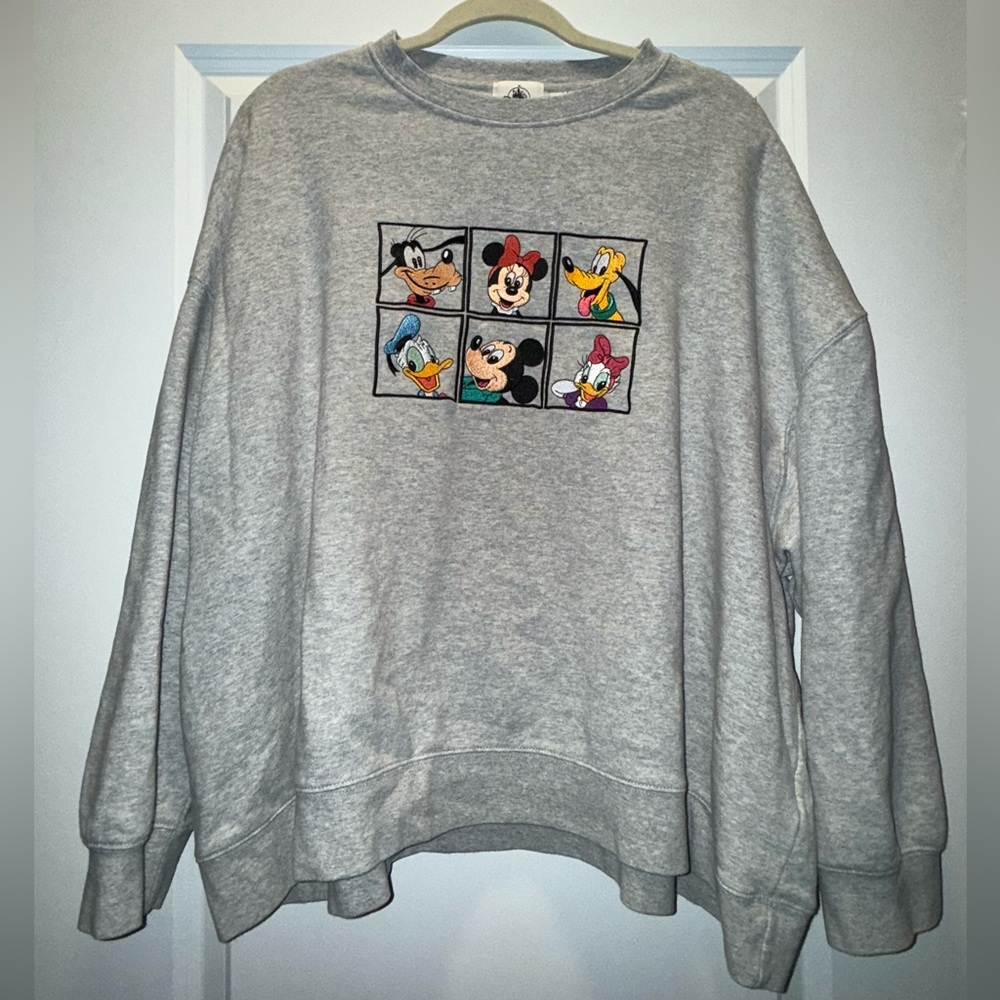 Disney Mickey and Friends Embroidered Character Sweatshirt